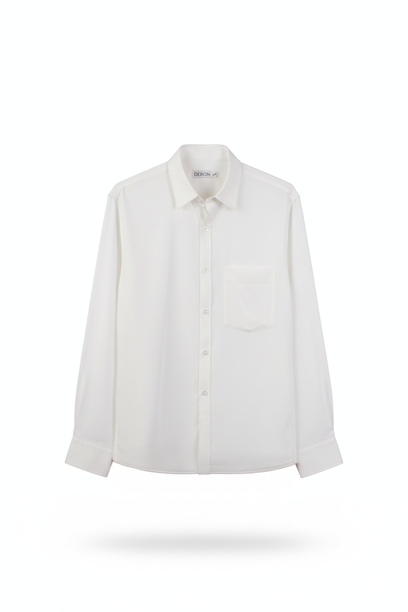White crape shirt