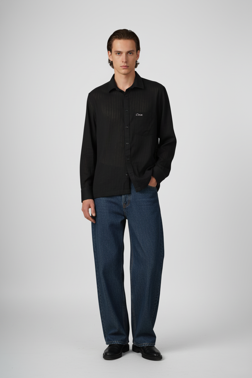 Black Cotton Shirt