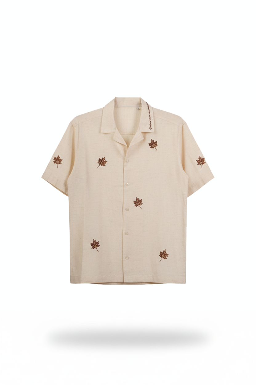 Maple Leaf Embroidery Shirt