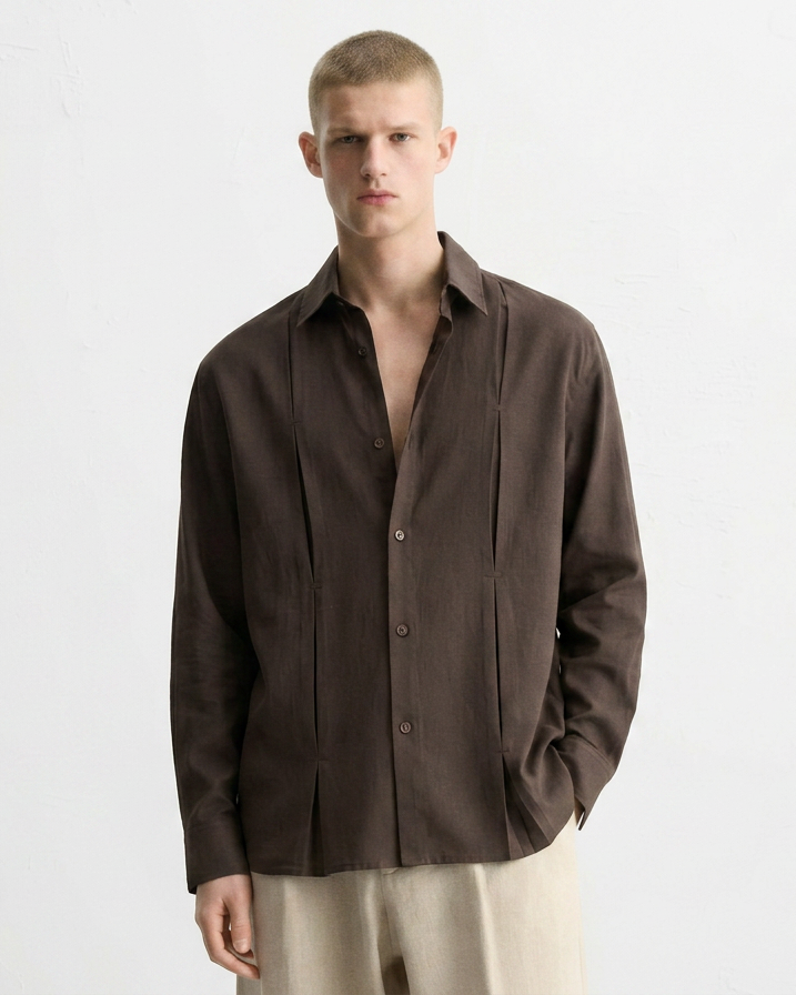 Brown cotton Shirt