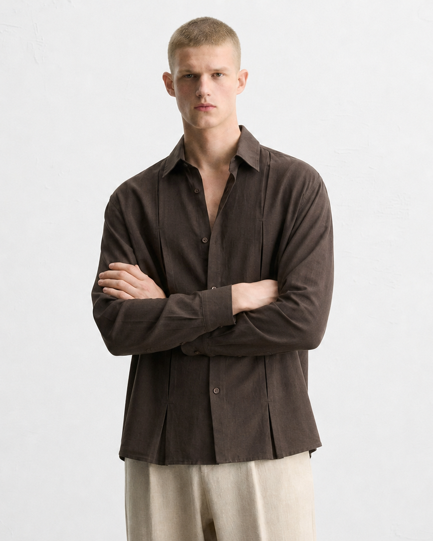 Brown cotton Shirt