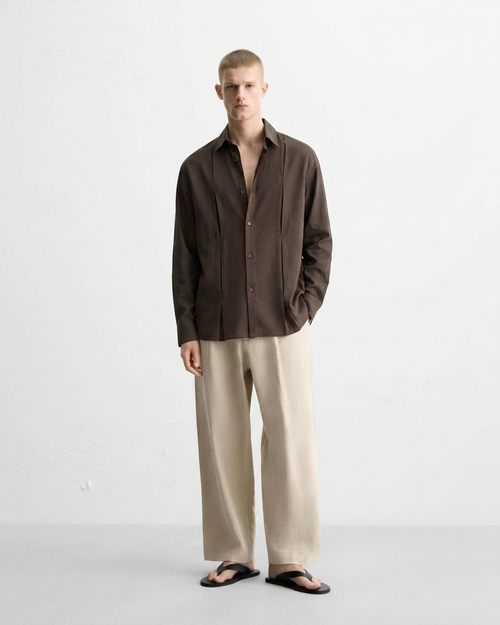Brown cotton Shirt