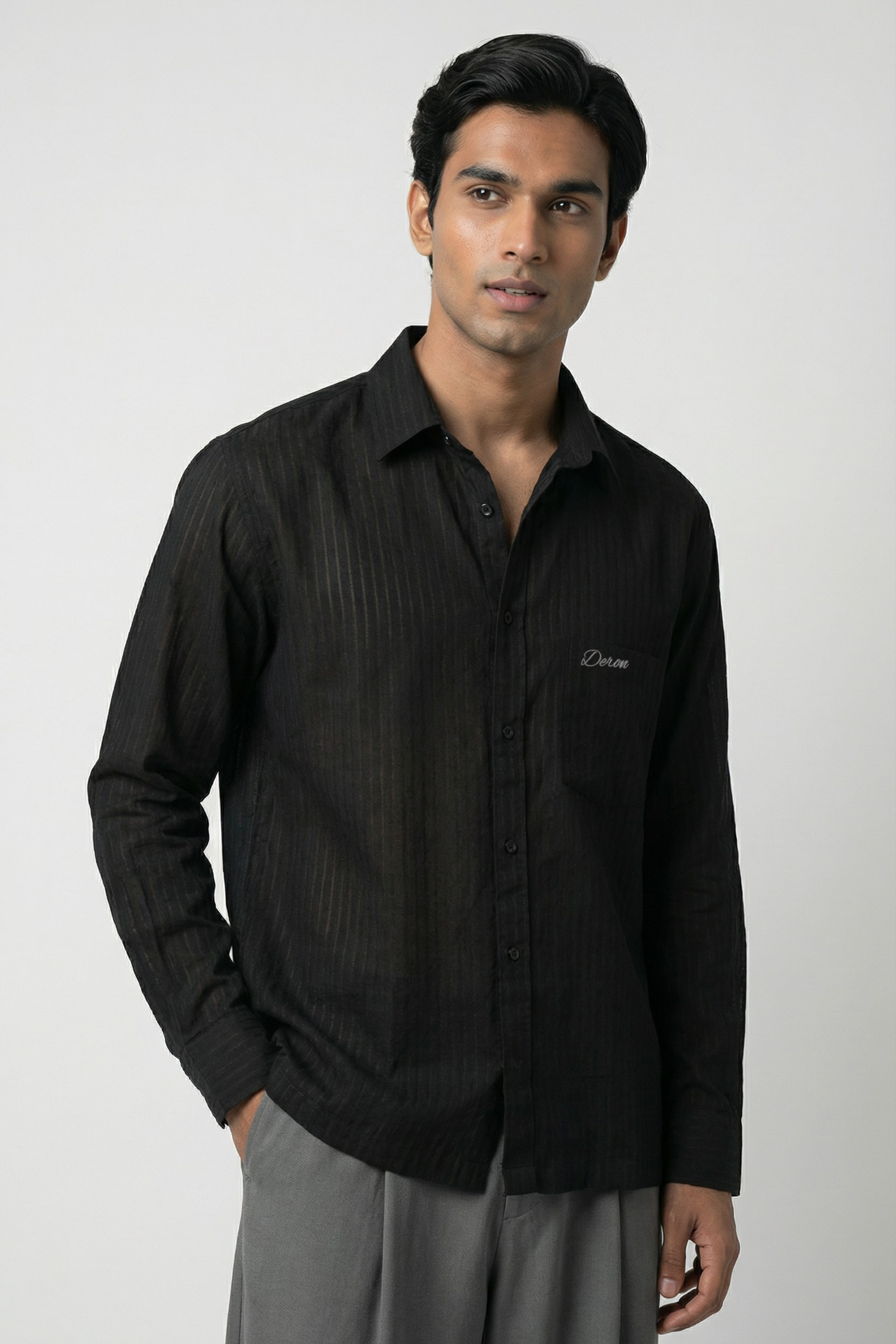 Black Cotton Shirt