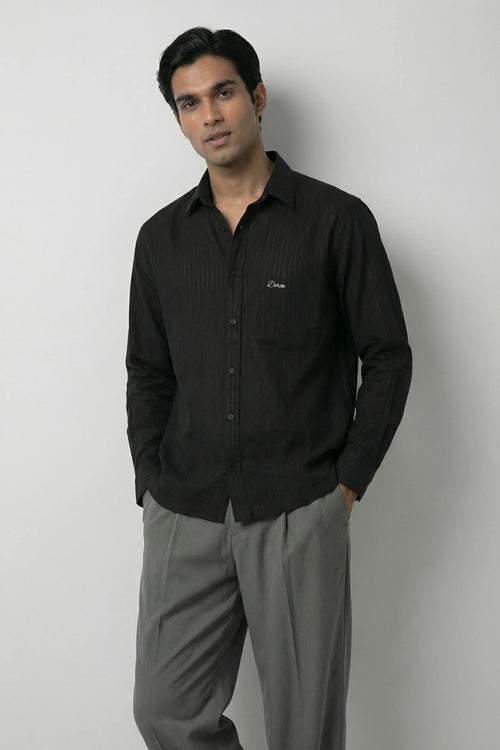 Black Cotton Shirt  DERON
