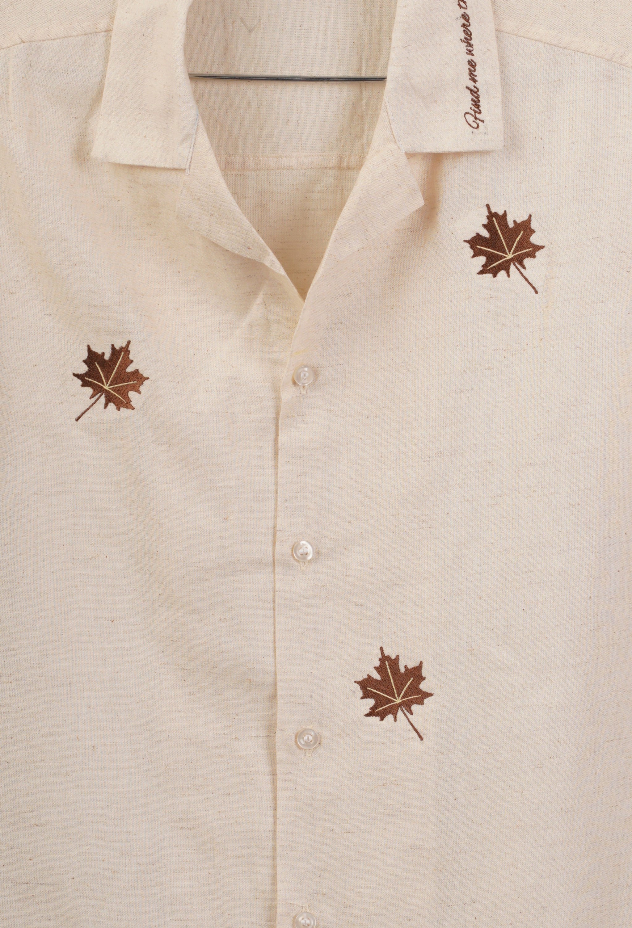 Maple Leaf Embroidery Shirt